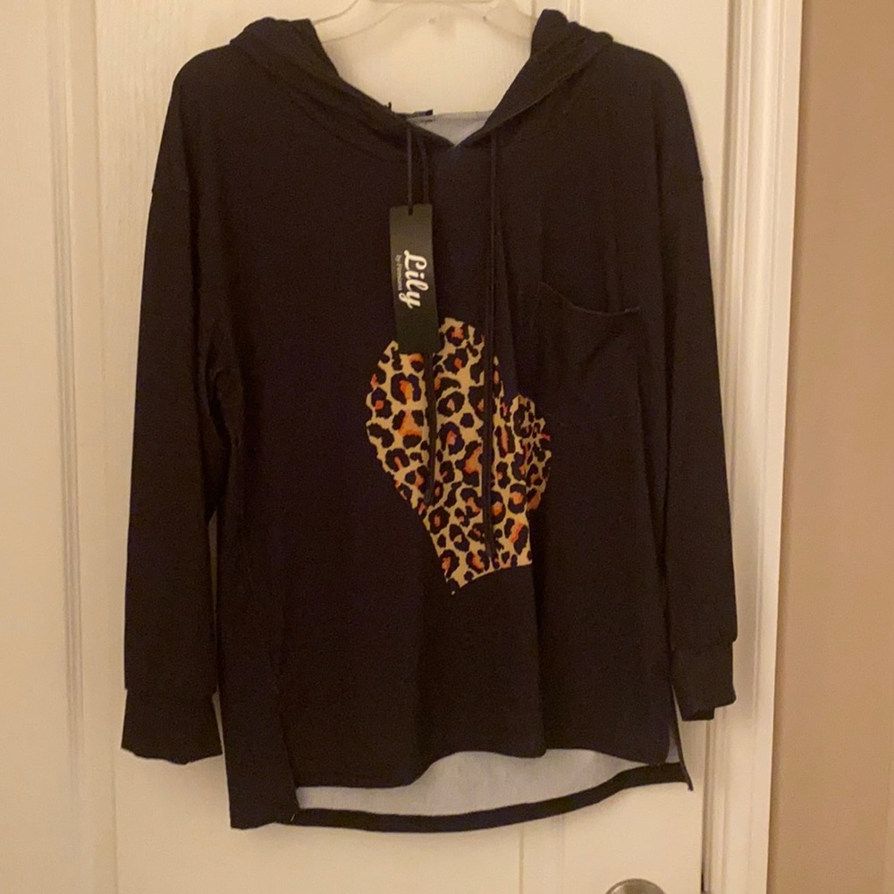 Lily Lightweight leopard hoodie